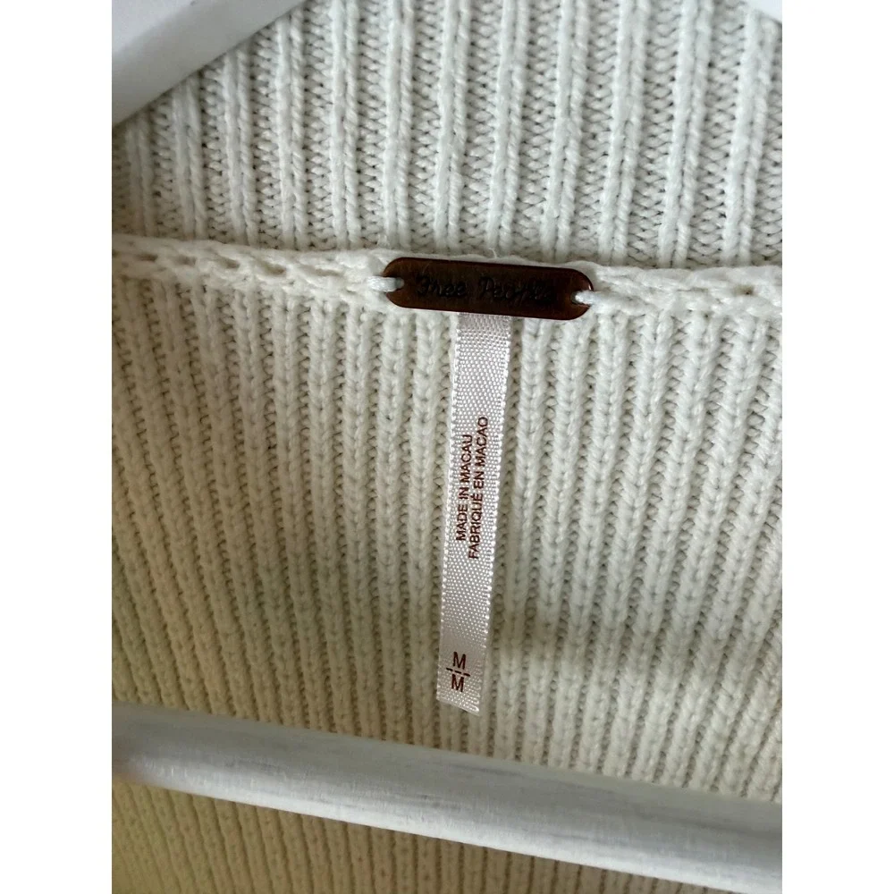 Free People Easy Street Crop Sweater in Moonglow Ribbed Boxy Mock Neck Sweater M